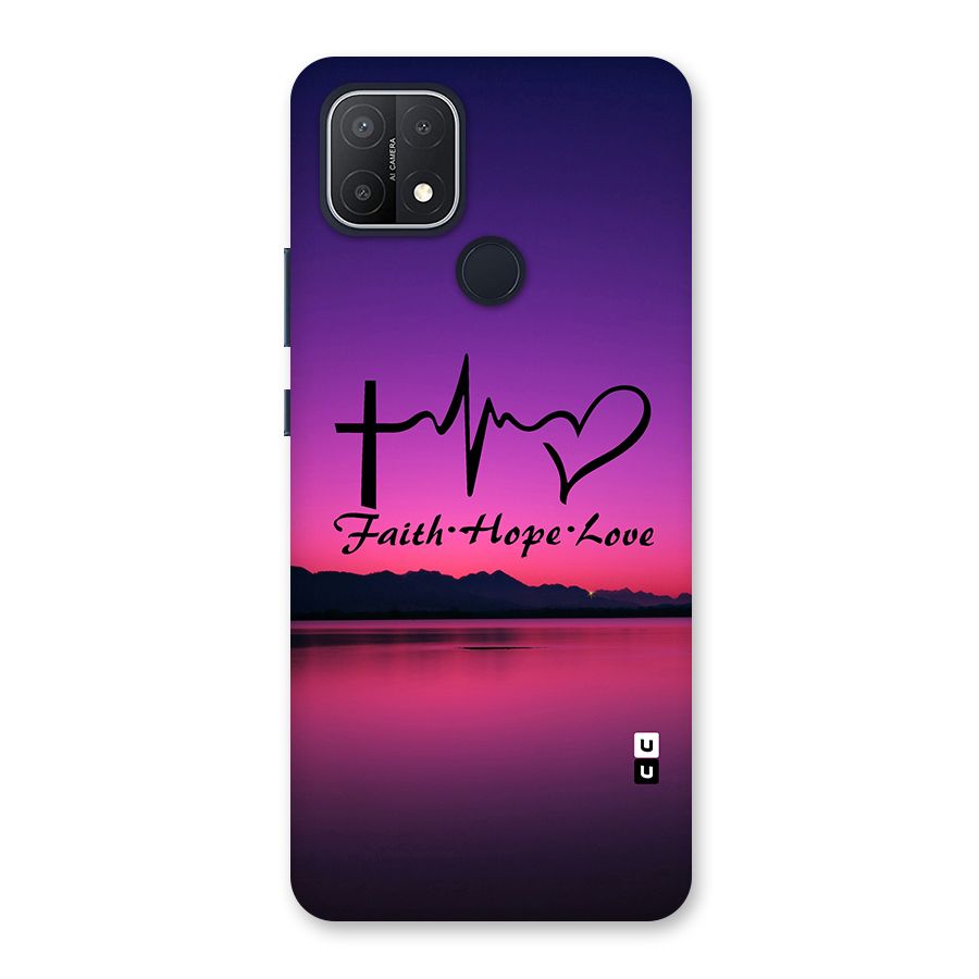 Faith Hope Love Evening Sky Back Case for Oppo A15