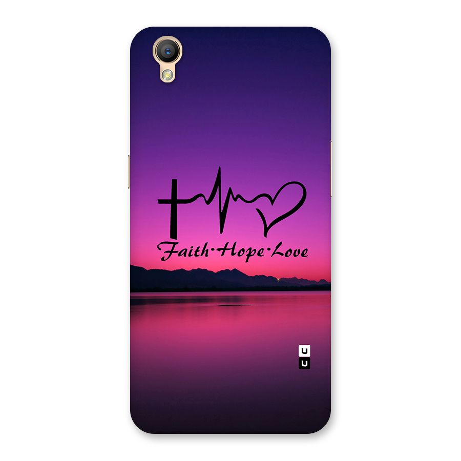 Faith Hope Love Evening Sky Back Case for Oppo A37