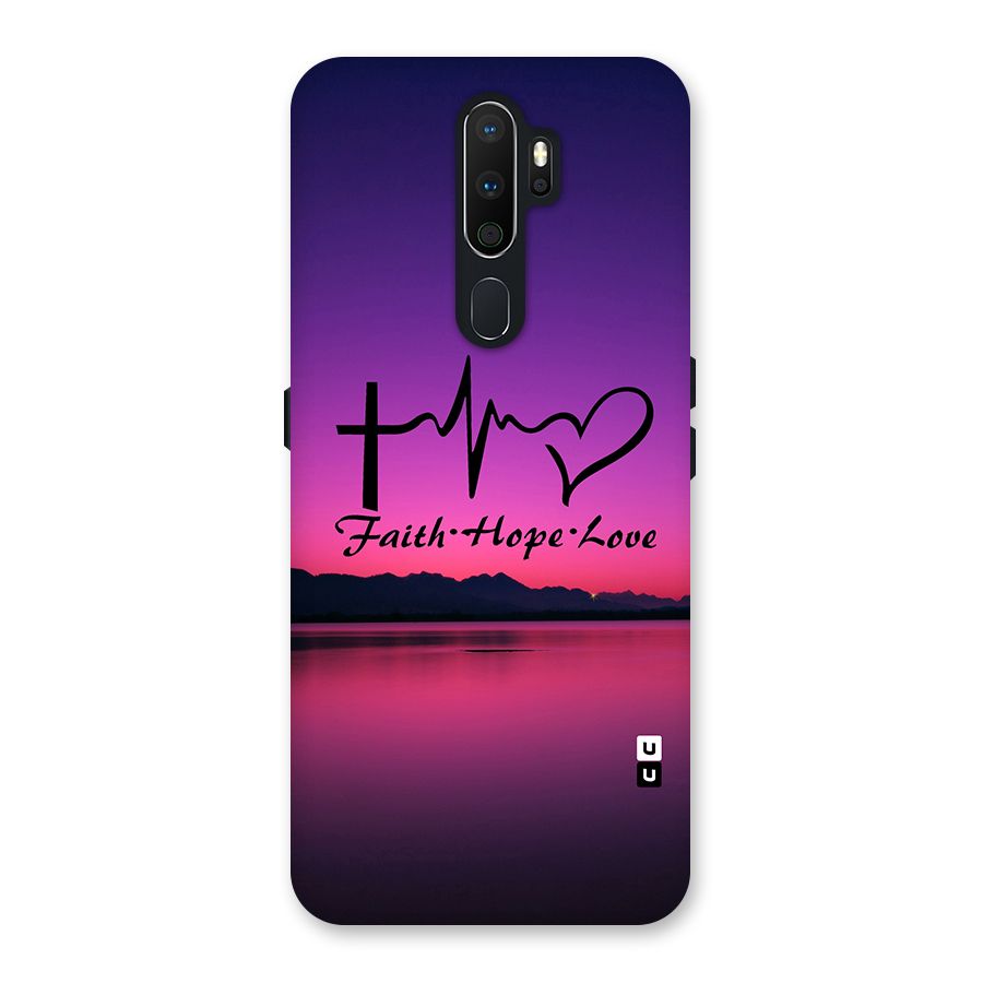 Faith Hope Love Evening Sky Back Case for Oppo A5 (2020)