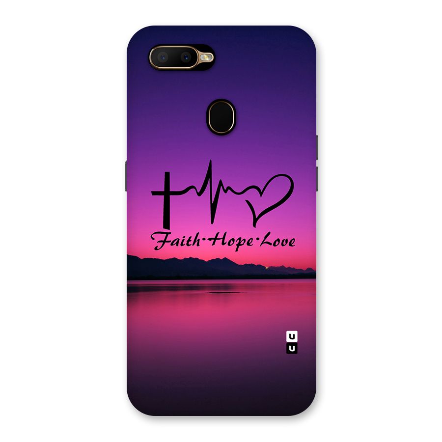 Faith Hope Love Evening Sky Back Case for Oppo A5s