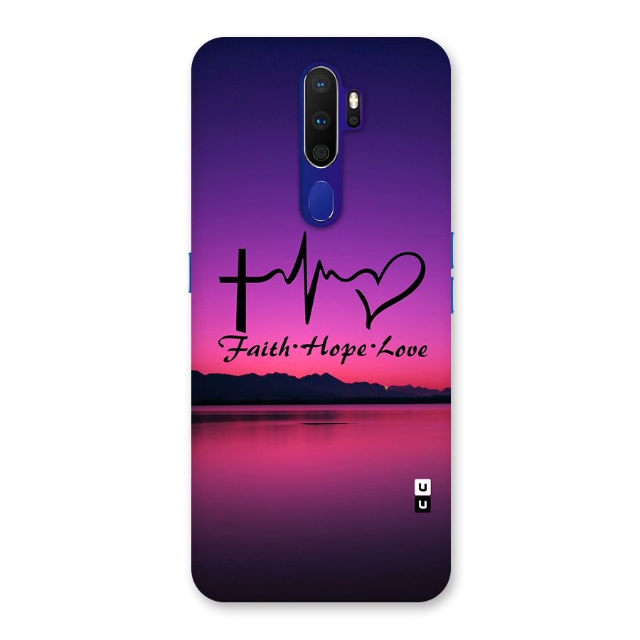 Faith Hope Love Evening Sky Back Case for Oppo A9 (2020)
