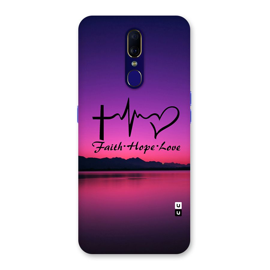 Faith Hope Love Evening Sky Back Case for Oppo F11