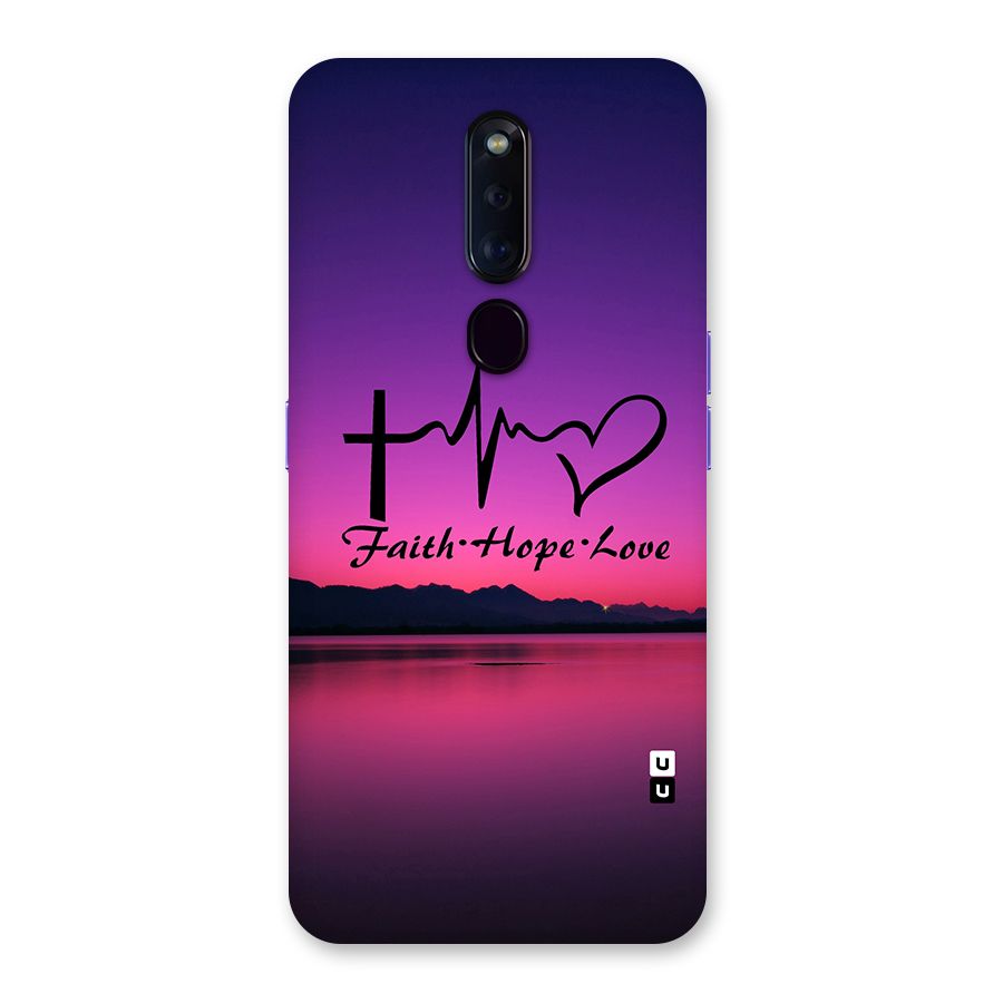 Faith Hope Love Evening Sky Back Case for Oppo F11 Pro