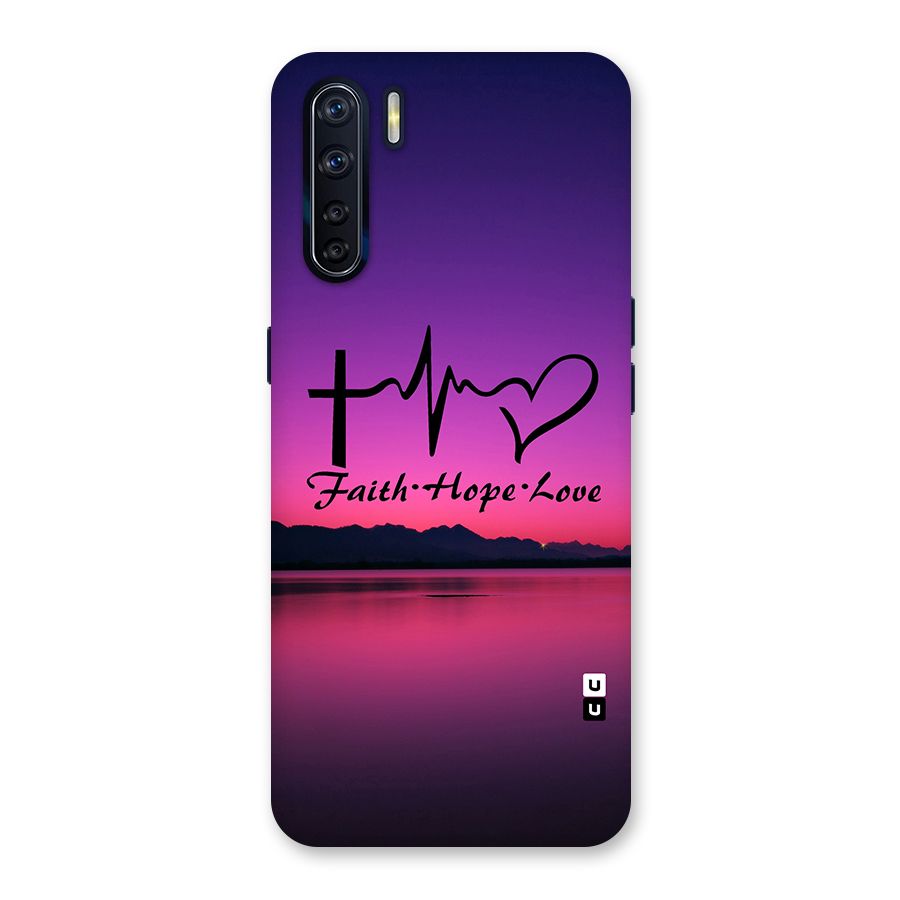 Faith Hope Love Evening Sky Back Case for Oppo F15