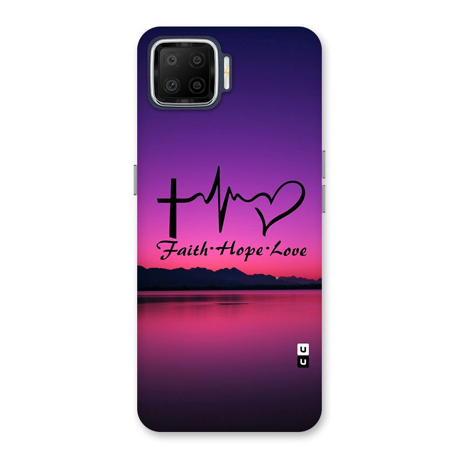 Faith Hope Love Evening Sky Back Case for Oppo F17