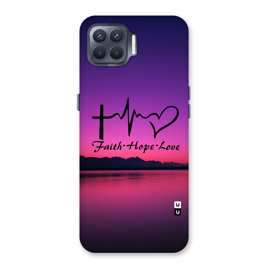Faith Hope Love Evening Sky Back Case for Oppo F17 Pro