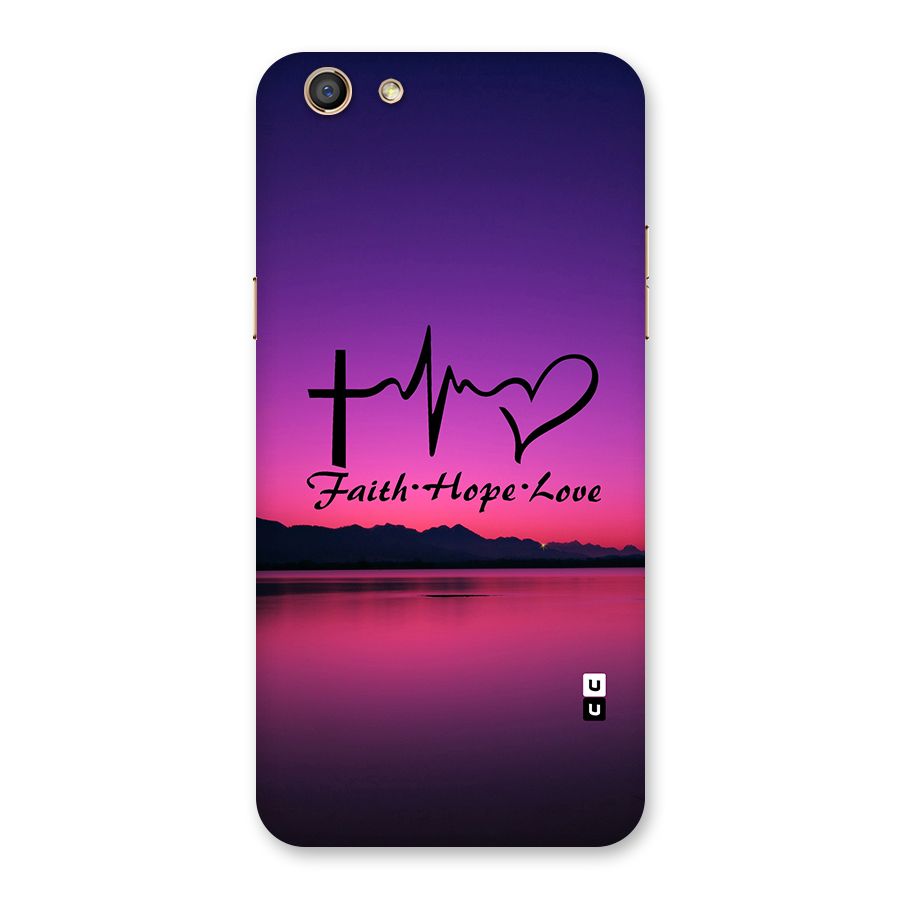 Faith Hope Love Evening Sky Back Case for Oppo F3