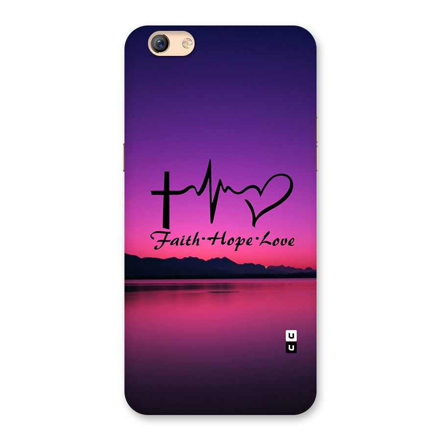 Faith Hope Love Evening Sky Back Case for Oppo F3 Plus
