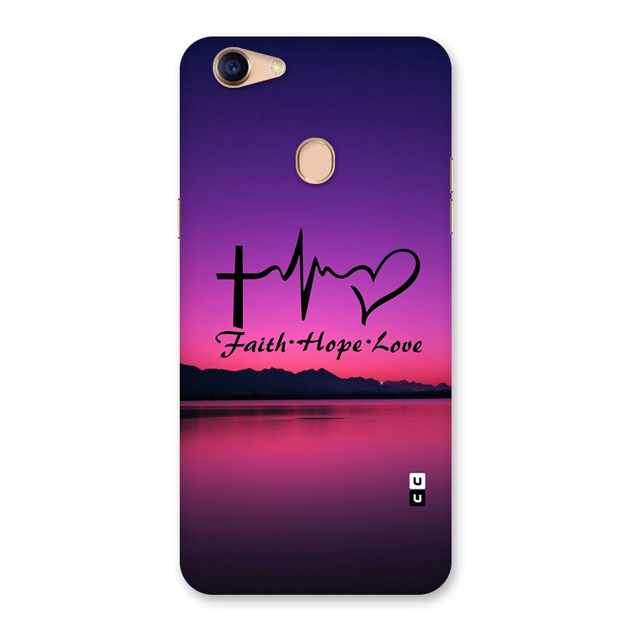 Faith Hope Love Evening Sky Back Case for Oppo F5