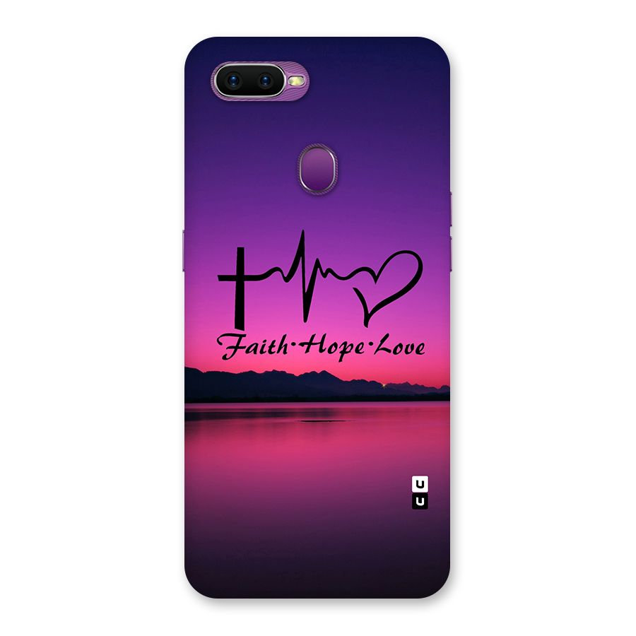 Faith Hope Love Evening Sky Back Case for Oppo F9