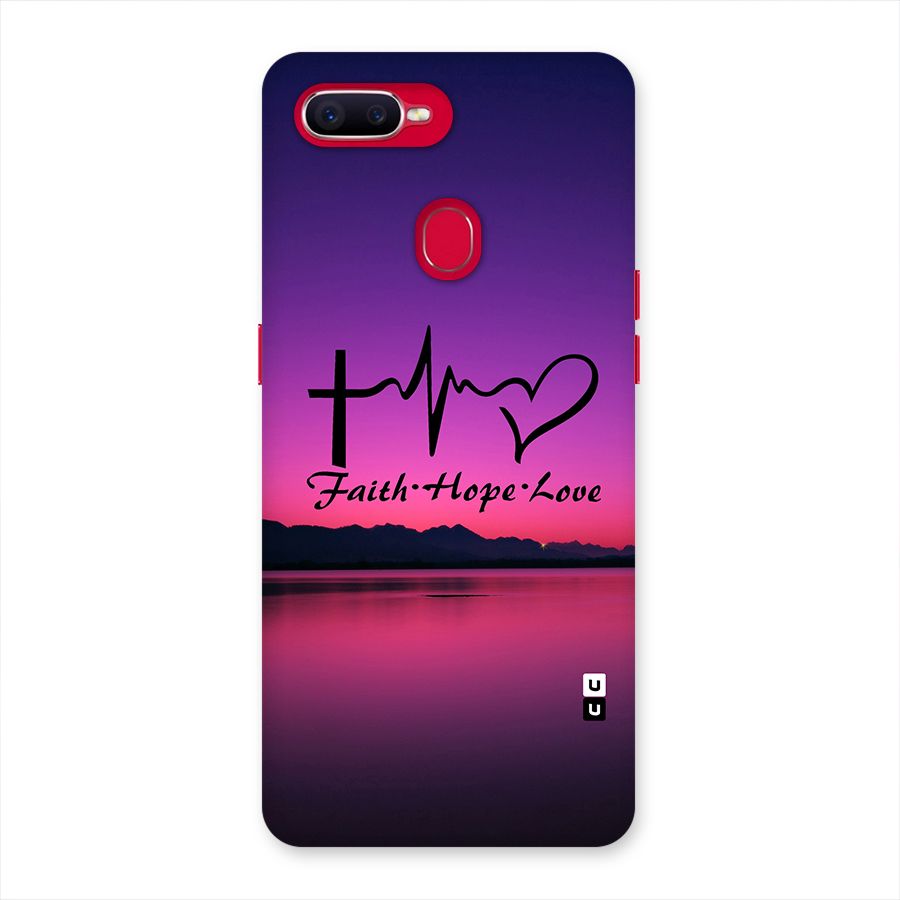 Faith Hope Love Evening Sky Back Case for Oppo F9 Pro