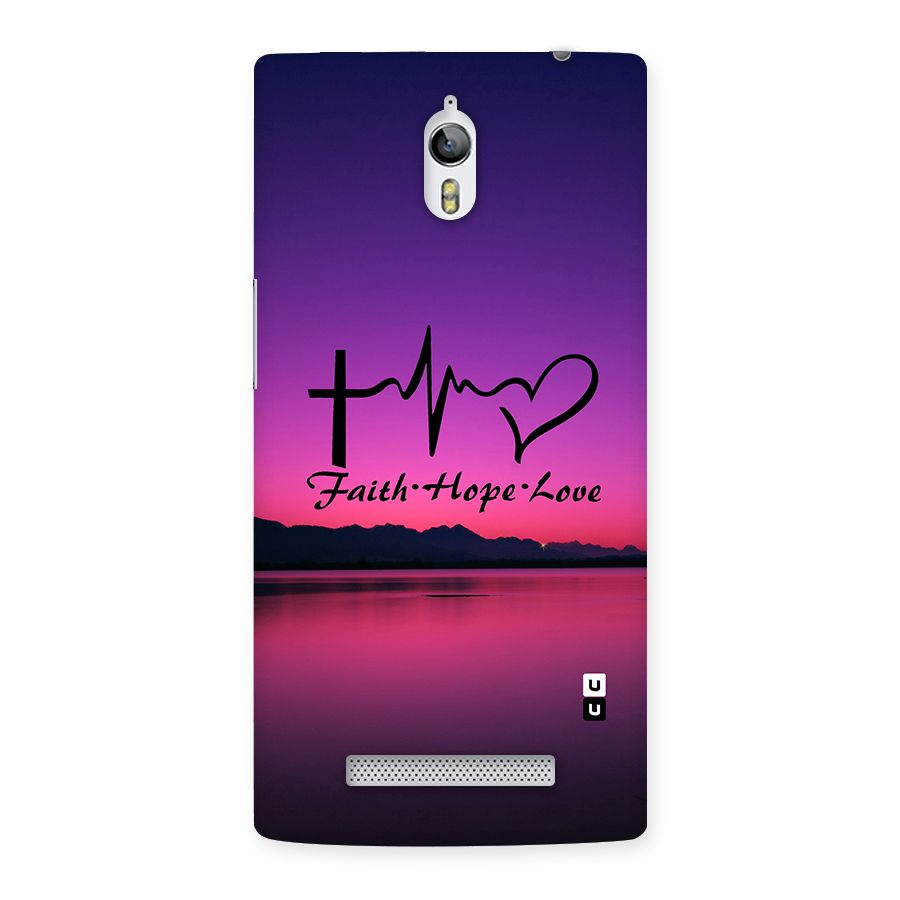 Faith Hope Love Evening Sky Back Case for Oppo Find 7