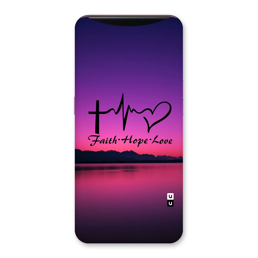 Faith Hope Love Evening Sky Back Case for Oppo Find X