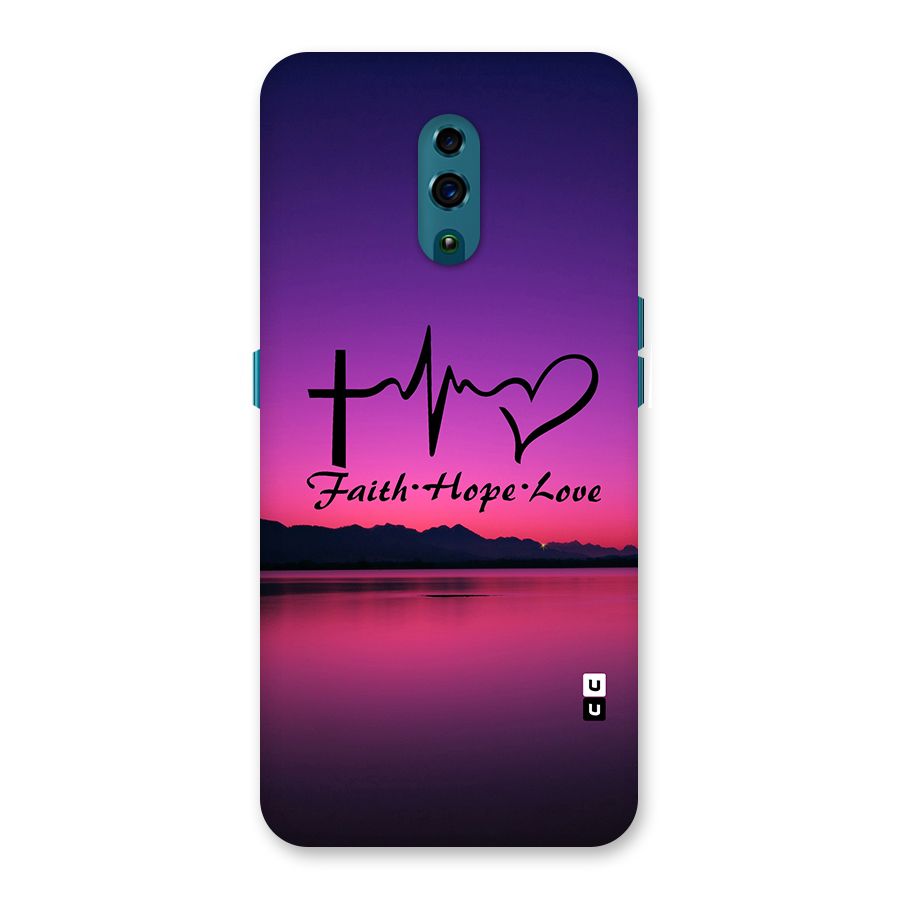 Faith Hope Love Evening Sky Back Case for Oppo Reno