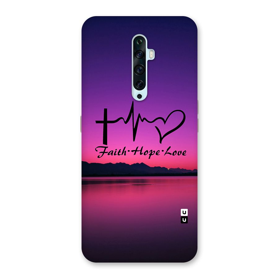 Faith Hope Love Evening Sky Back Case for Oppo Reno2 F