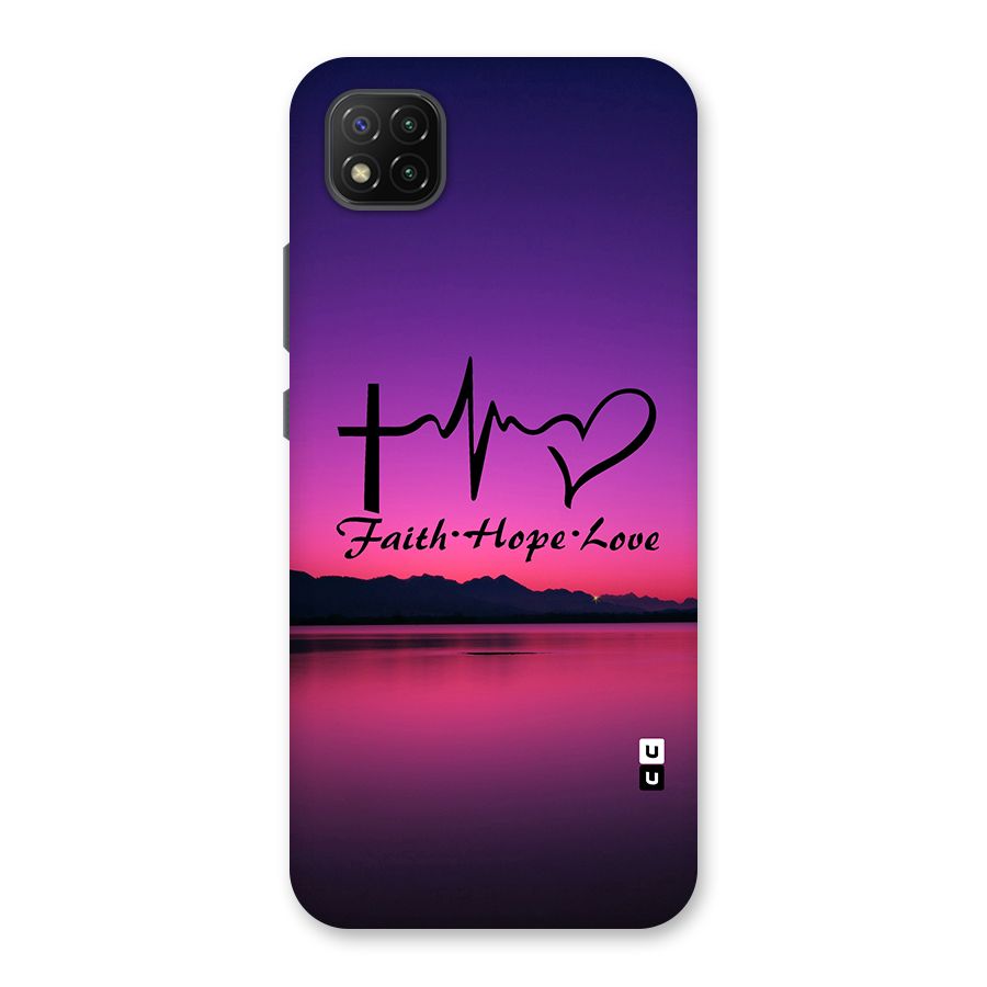 Faith Hope Love Evening Sky Back Case for Poco C3