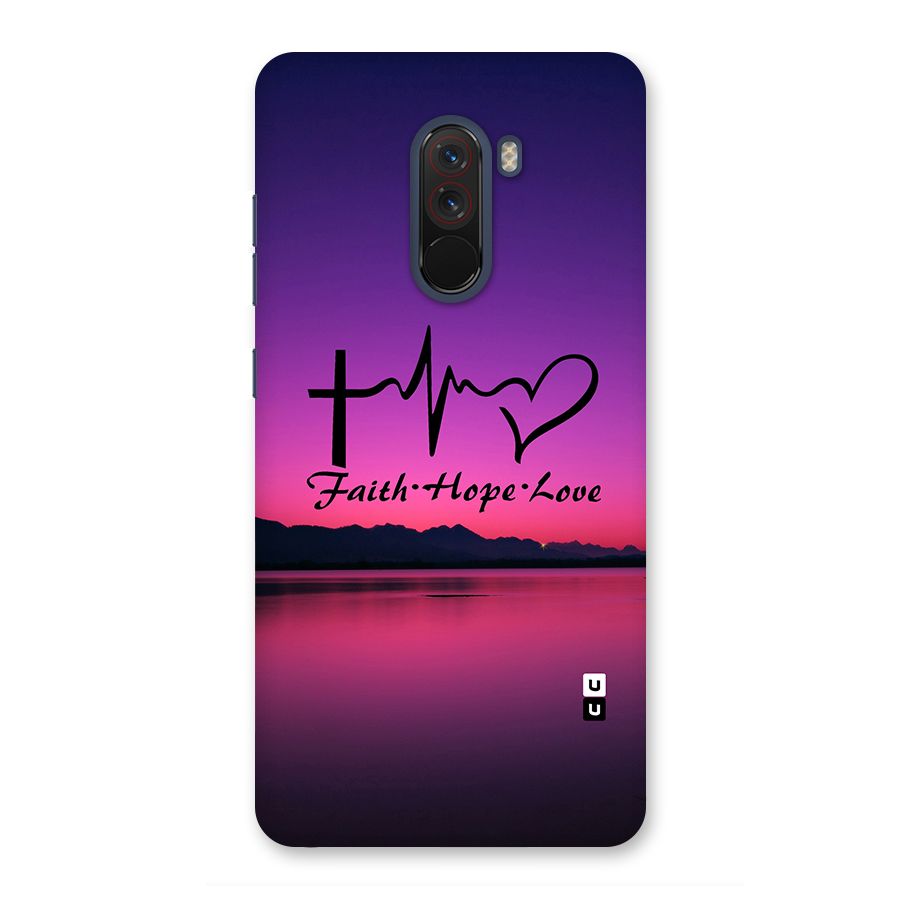 Faith Hope Love Evening Sky Back Case for Poco F1