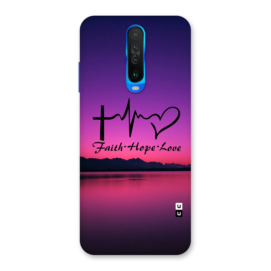 Faith Hope Love Evening Sky Back Case for Poco X2