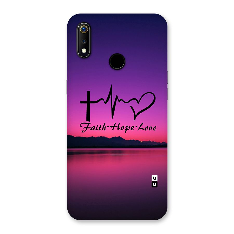 Faith Hope Love Evening Sky Back Case for Realme 3