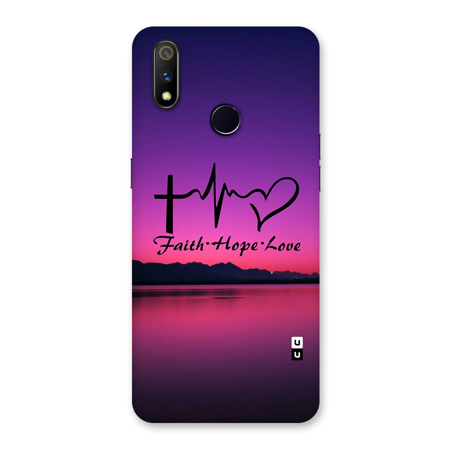 Faith Hope Love Evening Sky Back Case for Realme 3 Pro