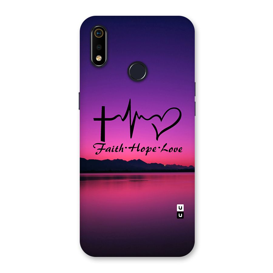Faith Hope Love Evening Sky Back Case for Realme 3i