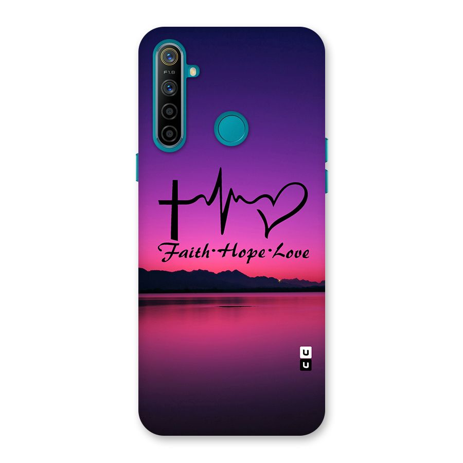 Faith Hope Love Evening Sky Back Case for Realme 5i