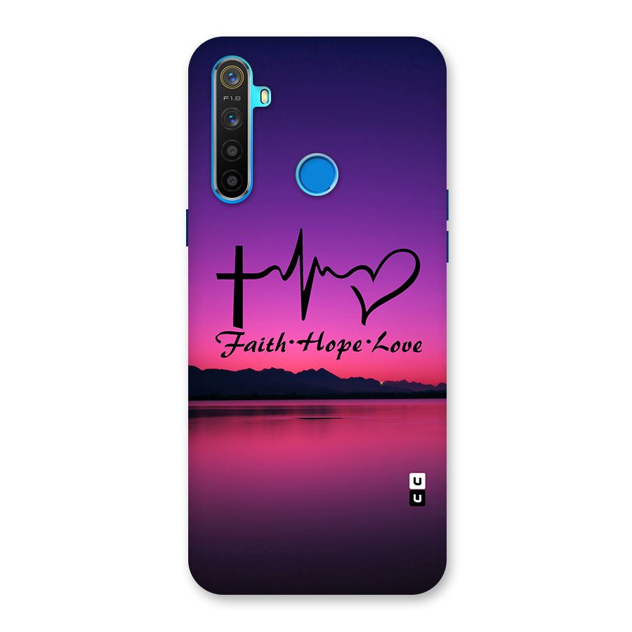 Faith Hope Love Evening Sky Back Case for Realme 5s