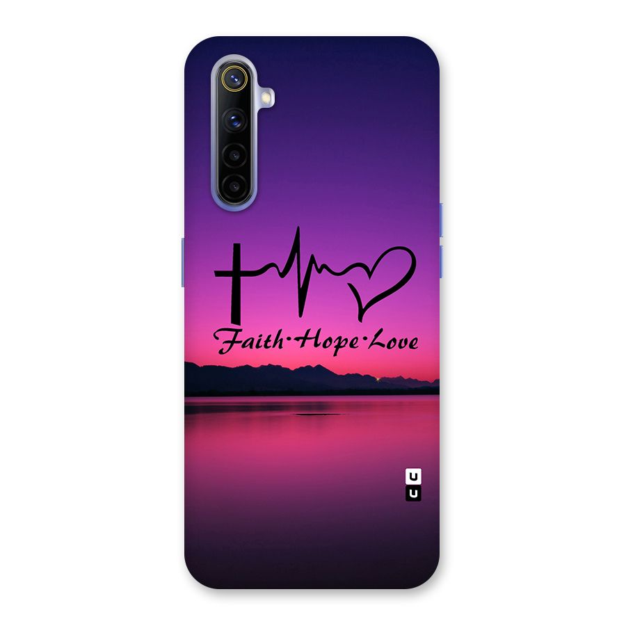 Faith Hope Love Evening Sky Back Case for Realme 6