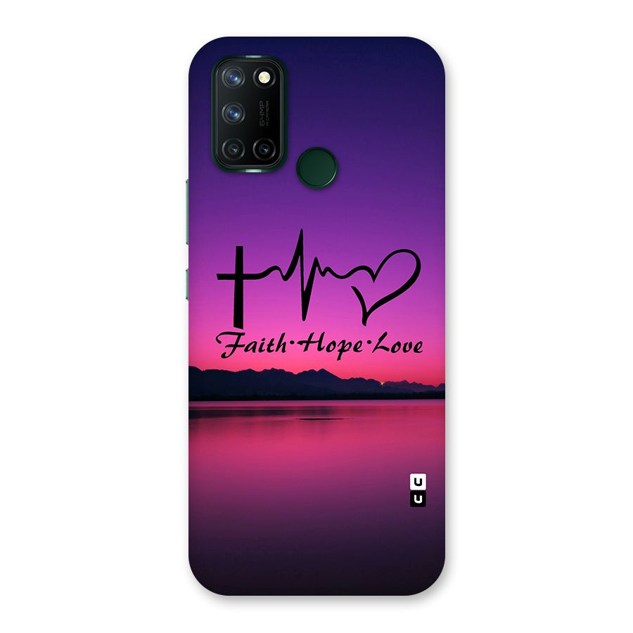 Faith Hope Love Evening Sky Back Case for Realme 7i