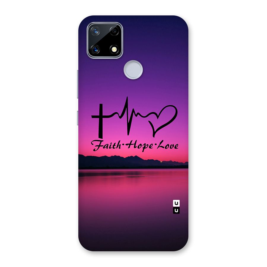 Faith Hope Love Evening Sky Back Case for Realme Narzo 20