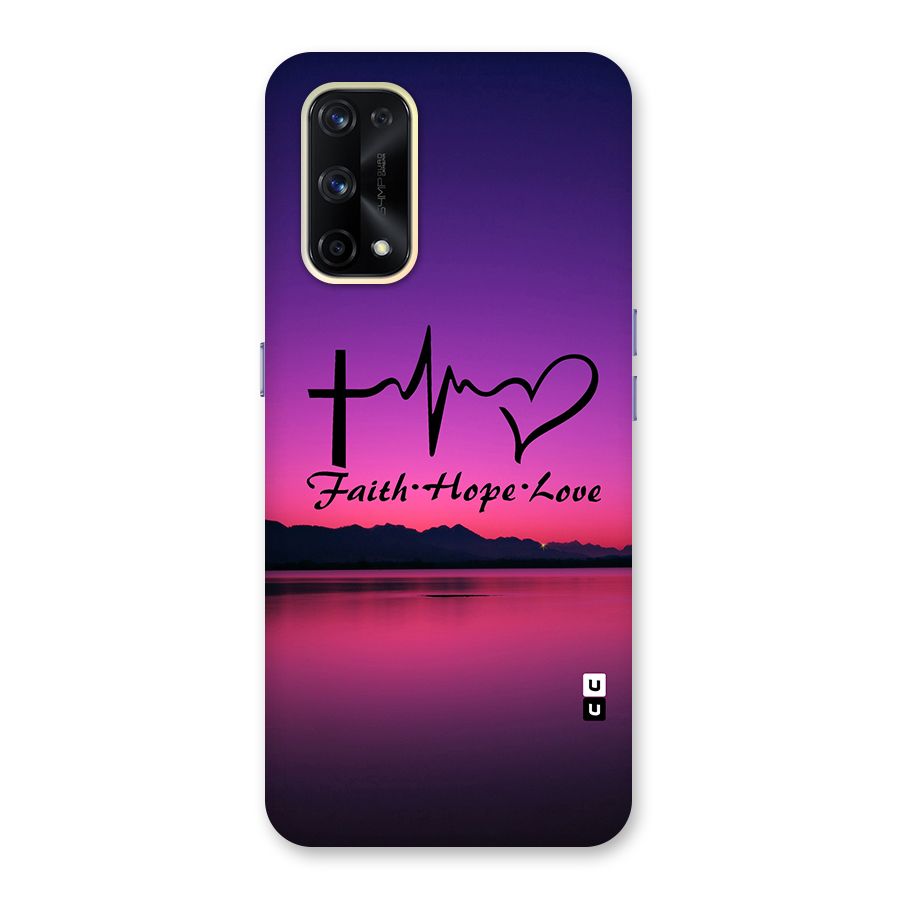 Faith Hope Love Evening Sky Glass Back Case for Realme X7 Pro