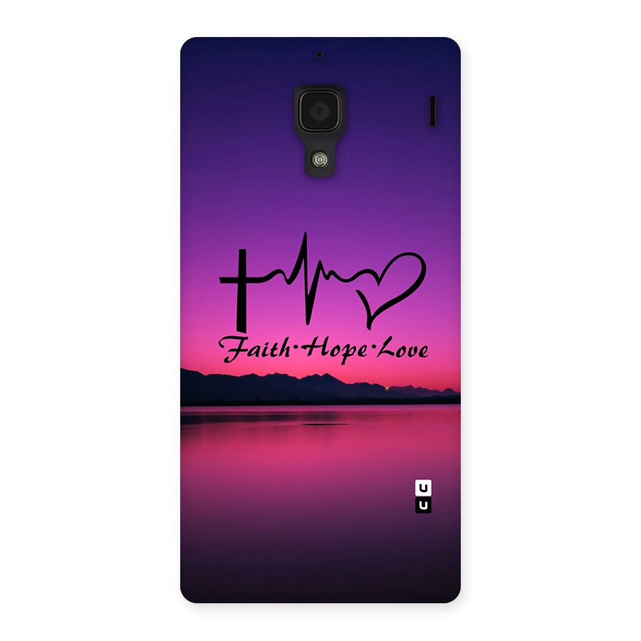 Faith Hope Love Evening Sky Back Case for Redmi 1S