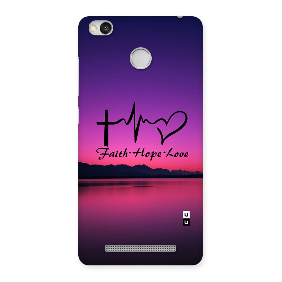 Faith Hope Love Evening Sky Back Case for Redmi 3S Prime