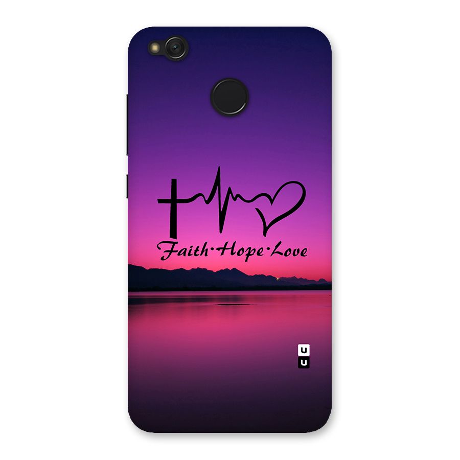 Faith Hope Love Evening Sky Back Case for Redmi 4