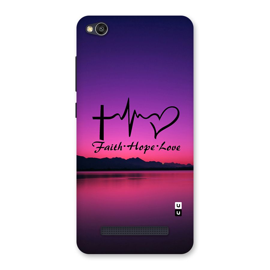 Faith Hope Love Evening Sky Back Case for Redmi 4A