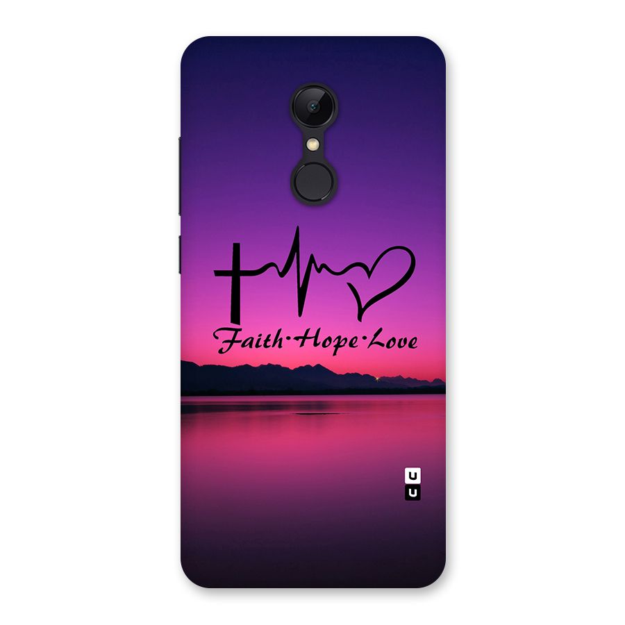 Faith Hope Love Evening Sky Back Case for Redmi 5