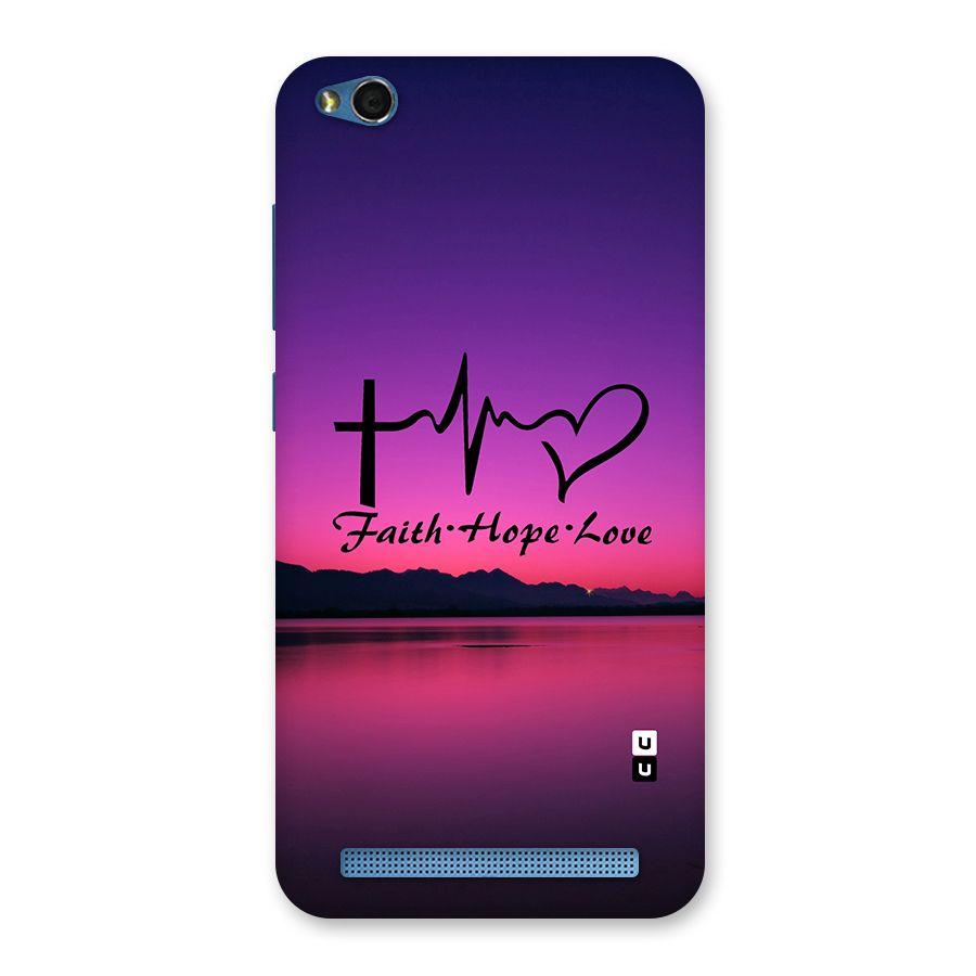 Faith Hope Love Evening Sky Back Case for Redmi 5A