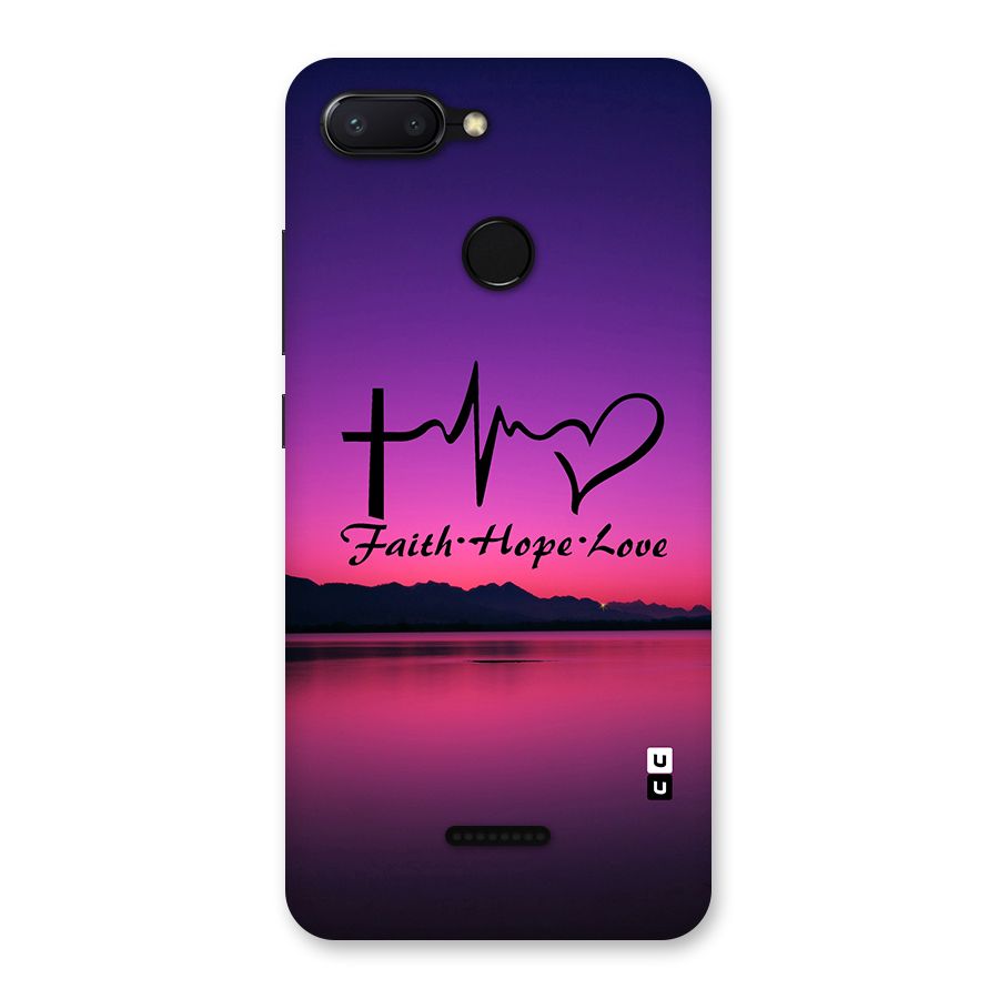 Faith Hope Love Evening Sky Back Case for Redmi 6