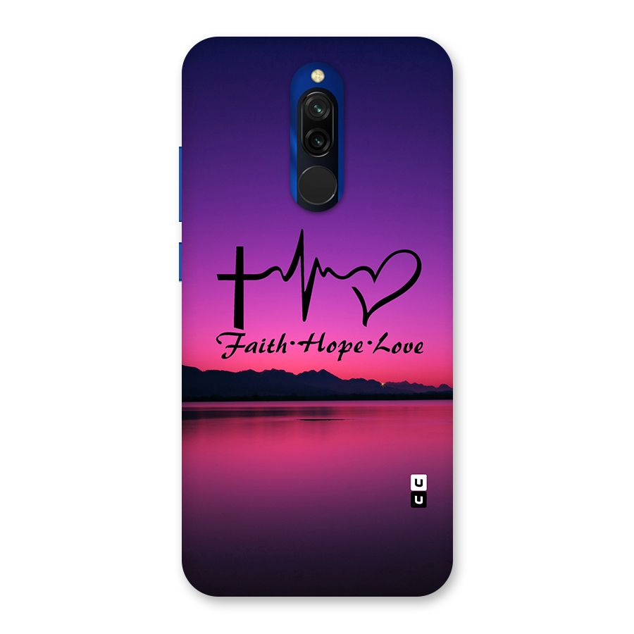Faith Hope Love Evening Sky Back Case for Redmi 8