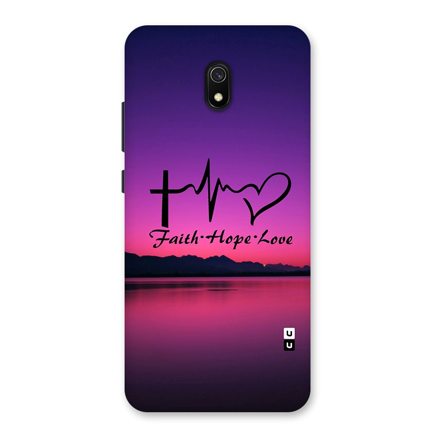 Faith Hope Love Evening Sky Back Case for Redmi 8A