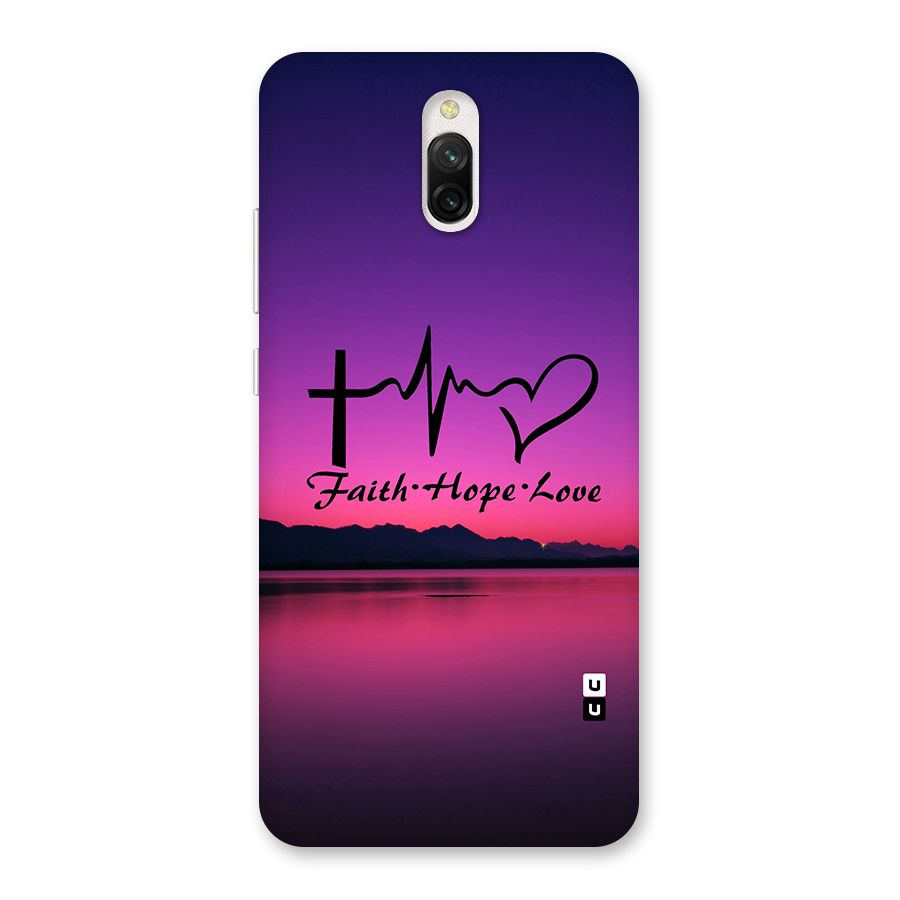 Faith Hope Love Evening Sky Back Case for Redmi 8A Dual