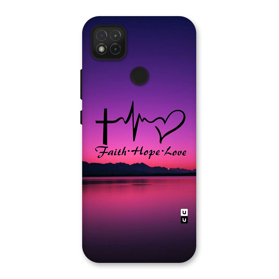 Faith Hope Love Evening Sky Back Case for Redmi 9C