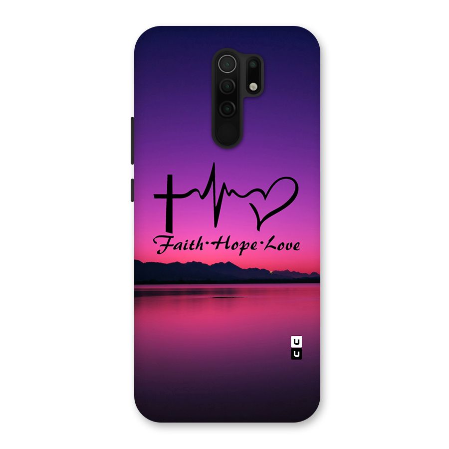 Faith Hope Love Evening Sky Back Case for Redmi 9 Prime