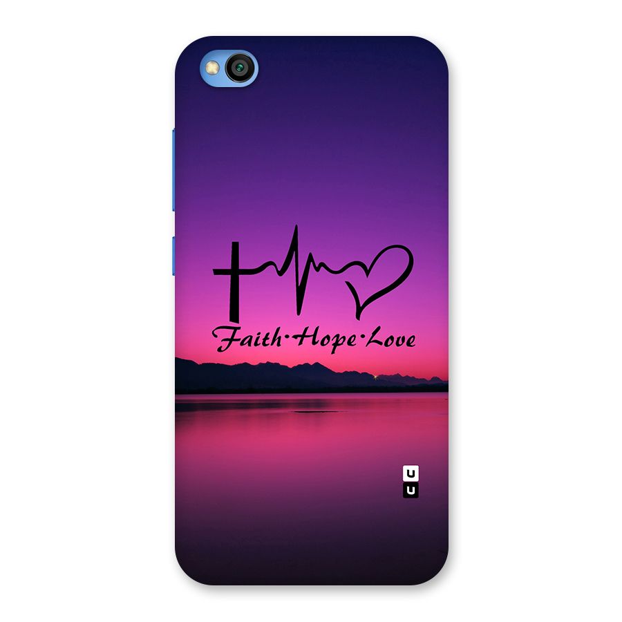 Faith Hope Love Evening Sky Back Case for Redmi Go