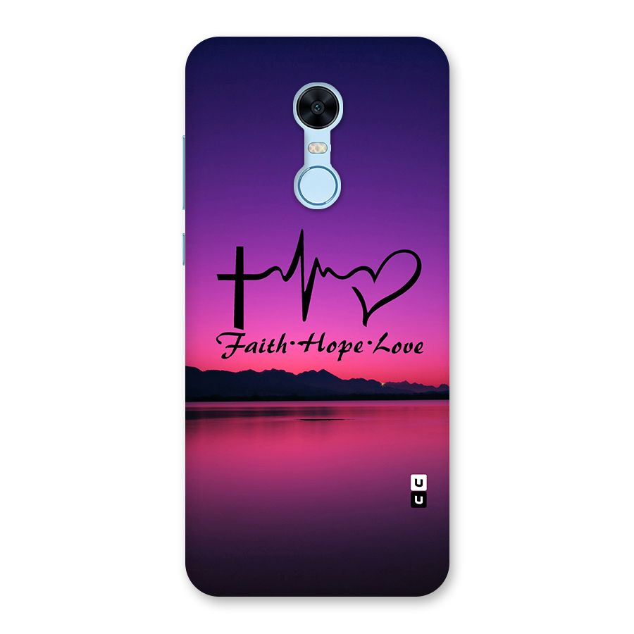Faith Hope Love Evening Sky Back Case for Redmi Note 5