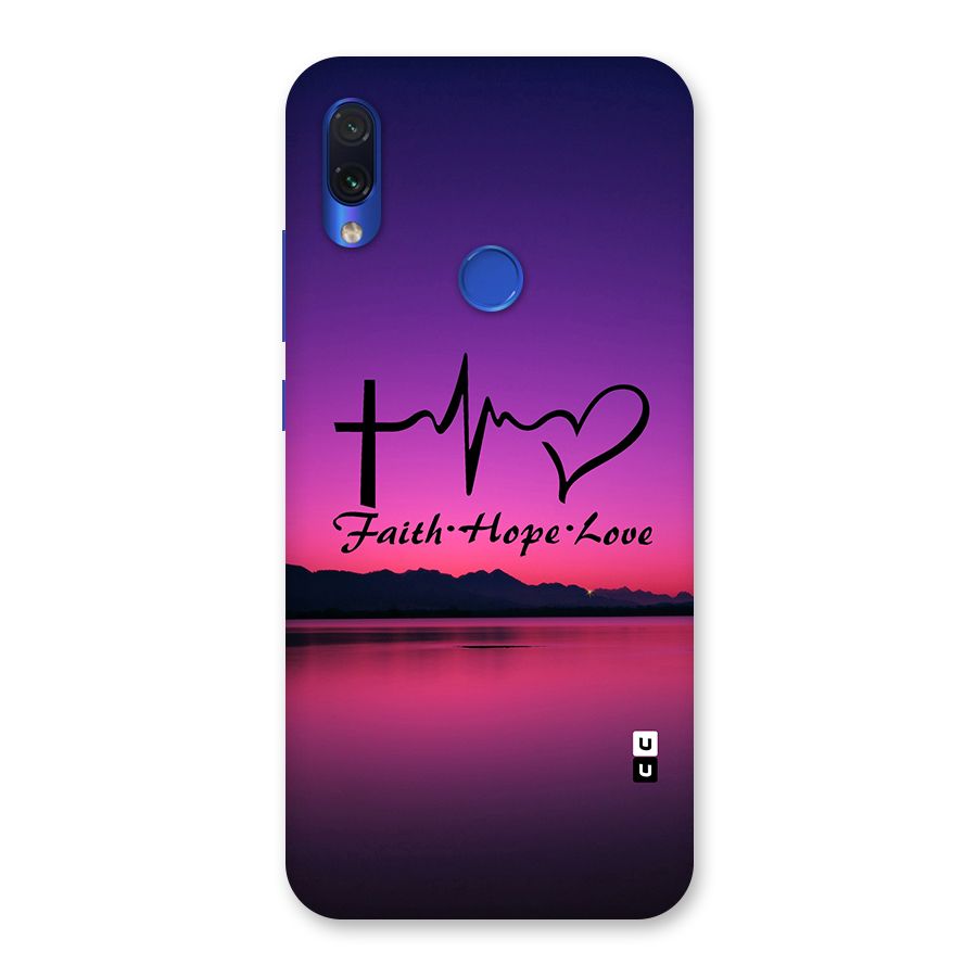 Faith Hope Love Evening Sky Back Case for Redmi Note 7