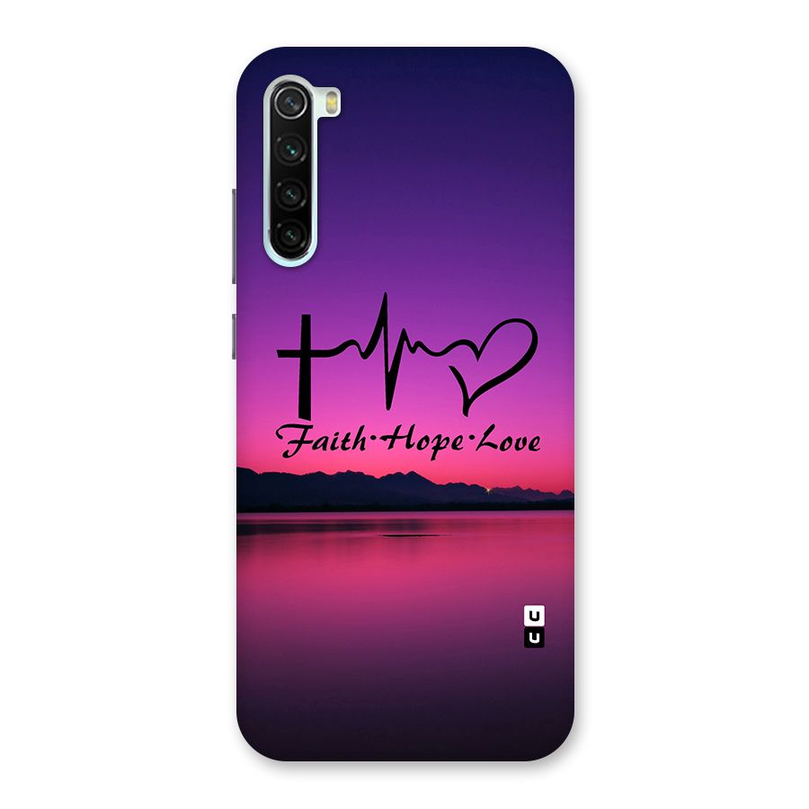Faith Hope Love Evening Sky Back Case for Redmi Note 8