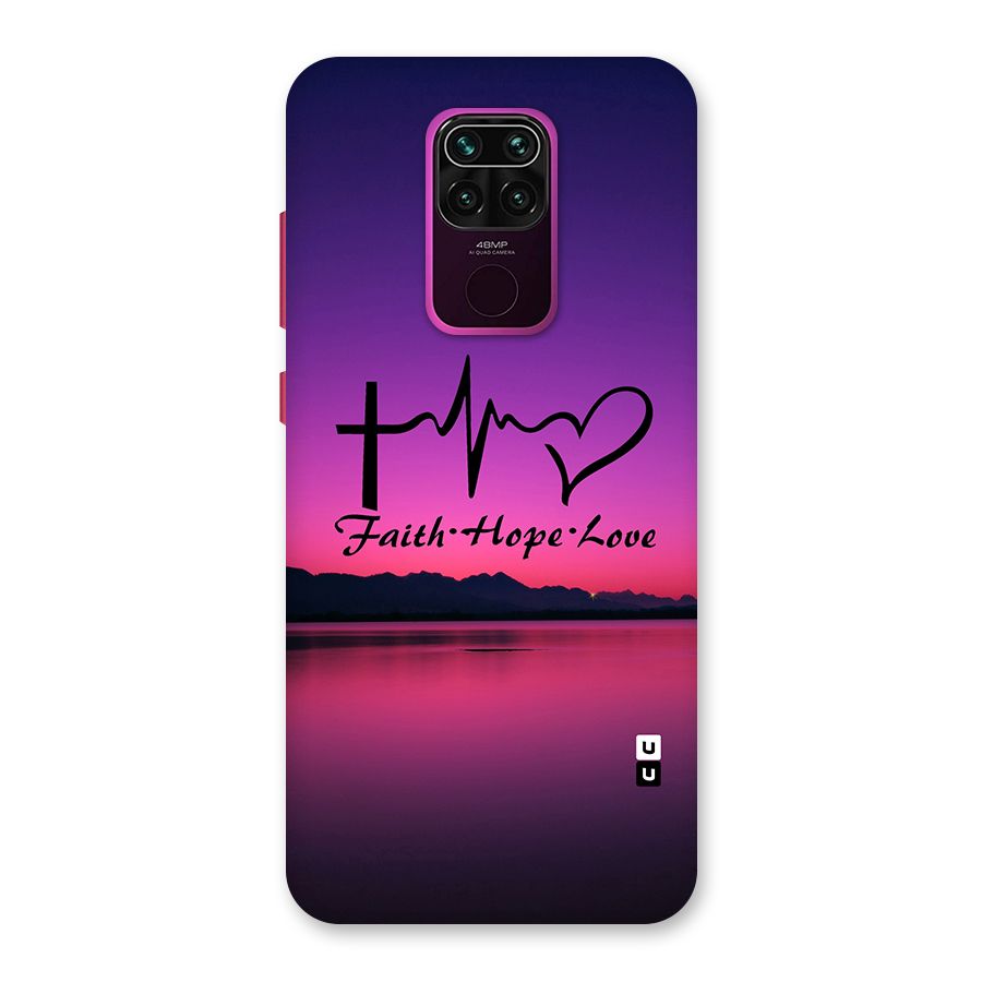 Faith Hope Love Evening Sky Back Case for Redmi Note 9