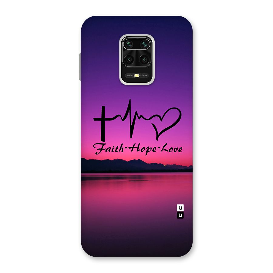 Faith Hope Love Evening Sky Back Case for Redmi Note 9 Pro