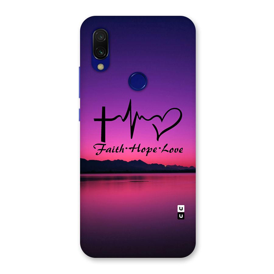 Faith Hope Love Evening Sky Back Case for Redmi Y3